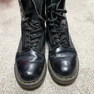 Dr. Martens Black Lace-Up Combat Boots